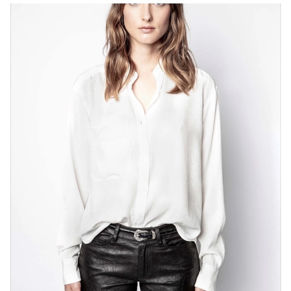 Zadig & Voltaire Classic White Button Down Shirt